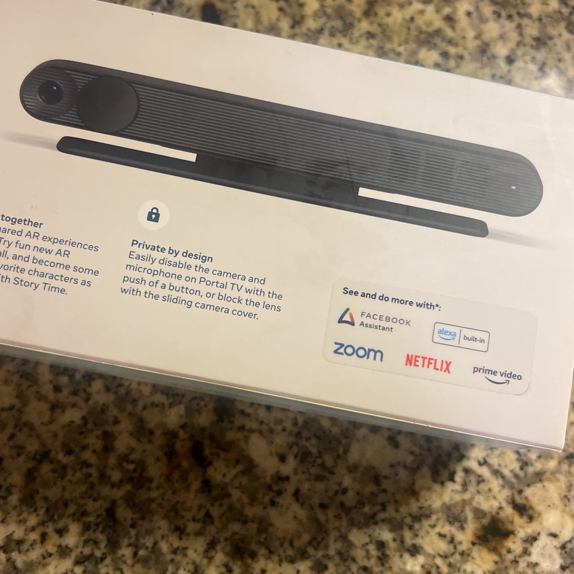 META Facebook Portal TV - Smart Video Calling on Your TV with Alexa - Black