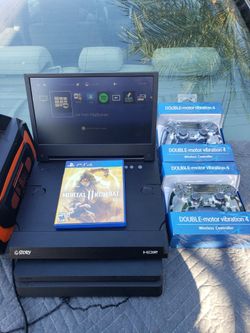 G Story Monitor $240!.. $120! PS4 500GB & 1 Control. $150! 2018 PS4 Slim 1TB $200! 2020 PS4 Pro 1TB. $20! Per Game. $35! Extra control. Trade are welc