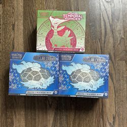 Pokémon Stellar Crown (2) and Temporal Forces (1) ETB 