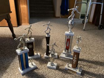 Bowling Trophies:  Set of 7, No Names On Them,  EC