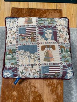 Fourth of July Decor Ashford Court Americana Tapestry Throw Pillow 🇺🇸