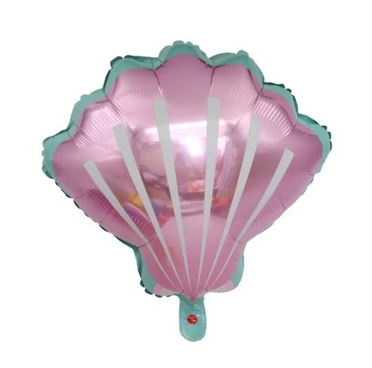 Pink Seashell Foil Balloon. Birthday Balloon. Party Decoration. Party Balloon. Mermaid, Beach, Or Luau Party