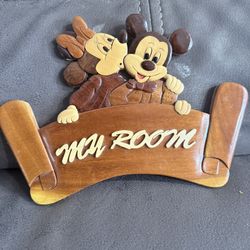 Mickey And Minnie Door Sign 