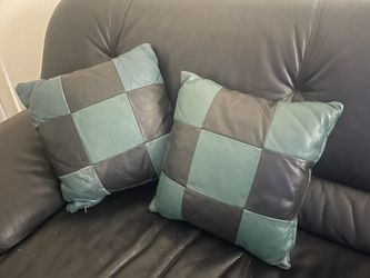 Genuine Leather Cushion/Pillow, pack of 2