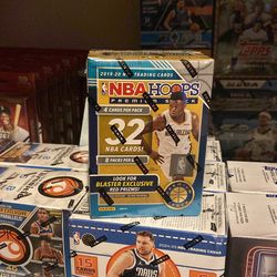 Nba Hoops Blaster Box 2019-2020 Premium Stock 32 Nba Cards Factory Sealed