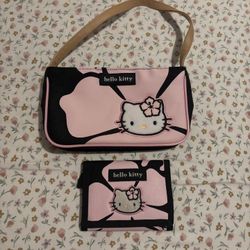 Hello Kitty Hibiscus Wallet + Handbag
