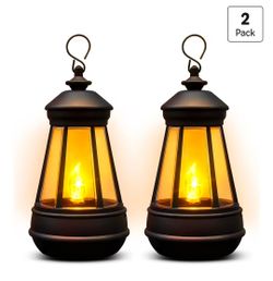 2 Pack Mini Solar Lantern Lights Replacement Parts for Outdoor Statue,Waterproof Solar Hanging Lights Decorative Garden Decor, Warm White