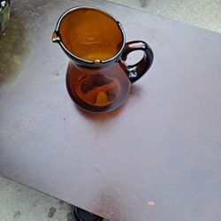 Amber Glass Pitcher