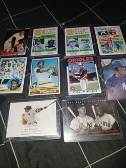 10 vintage baseball cards