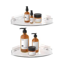 Acrylic Corner Bathroom Shelves 2 Pack (X002I93ZQX)