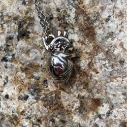 Three-dimensional 3D Science Anatomical Heart Necklace Chain Pendants Women Men