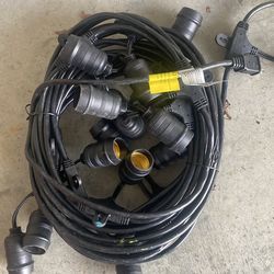 Outdoor String Lights - No Bulbs