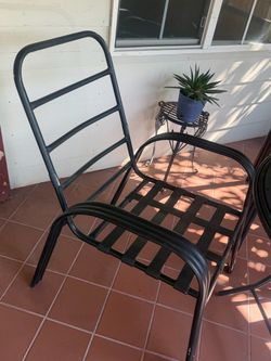 Black Metal Outdoor Patio Chair