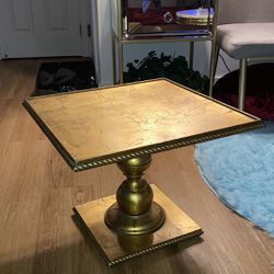 Small Decorative Gold End Table (1)
