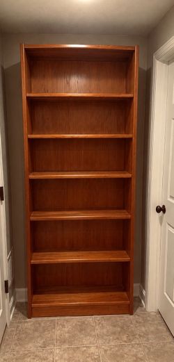 Tall Wood 6-Shelf Bookcase – 84” High – $195 OBO