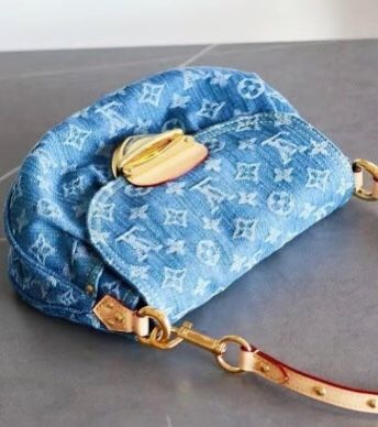 Louis Vuitton blue denim bag