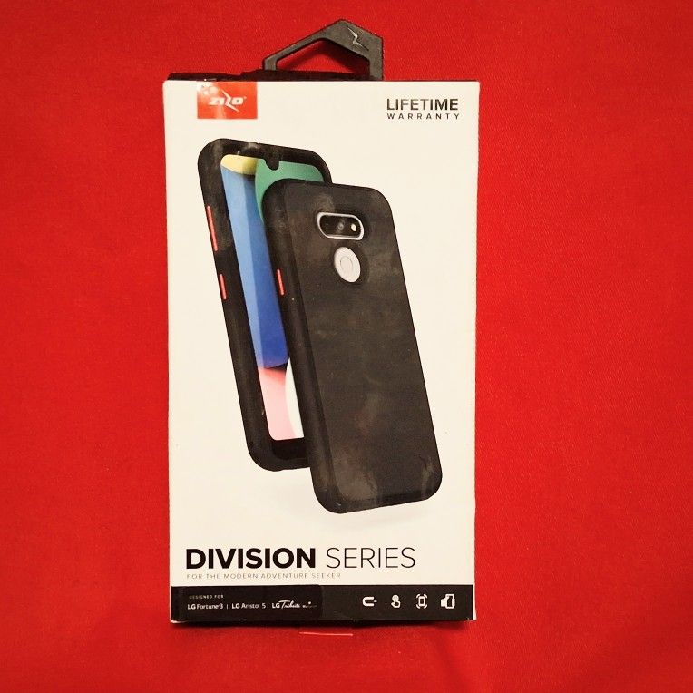 Zizo Phone Protector Division Series Black Ruber For LG Fortune 3 LG Aristo 5 LG Tribute