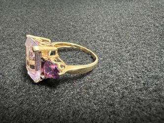 Vintage 10k Solid Gold Amethyst Cocktail Ring