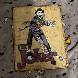 Joker metal sign