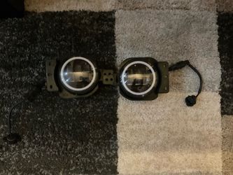 Fog lights with halo ring for 2018-2026 Jeep Wrangler