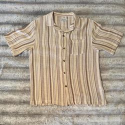 Cotton On Men’s Textured Stripe Collar Shirt 