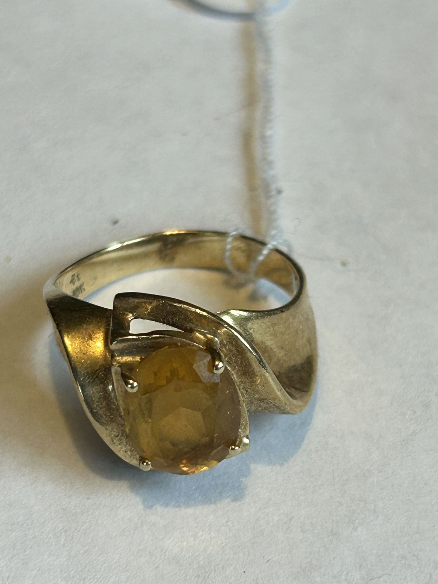 10K Yellow Gold Genuine 3.0 CT Citrine Ring Size 7.5
