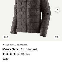 Patagonia Mens large- women's XL Nano