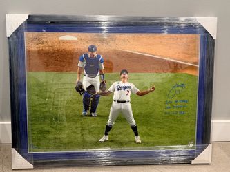 Dodgers Autographed Frame: Julio Urias w/ Will Smith