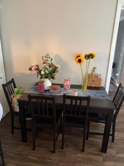 Dining room table and chairs