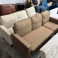 3-Seat L Shaped Small Sectional Couch Affordable Comfortable Sofa with Chaise （no ottoman)($120 each)