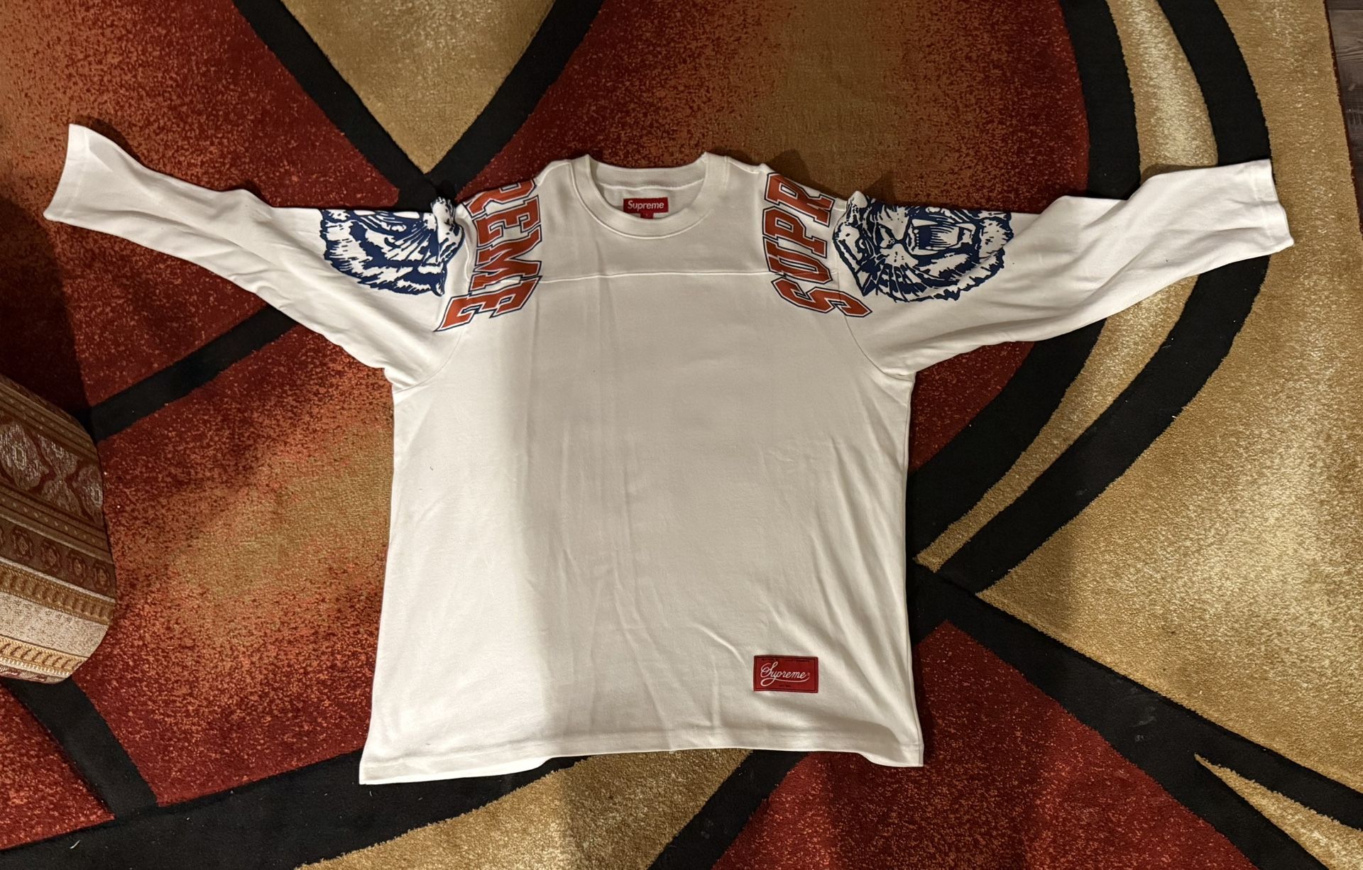 Supreme Mascot Long-Sleeve Football Top 'White'