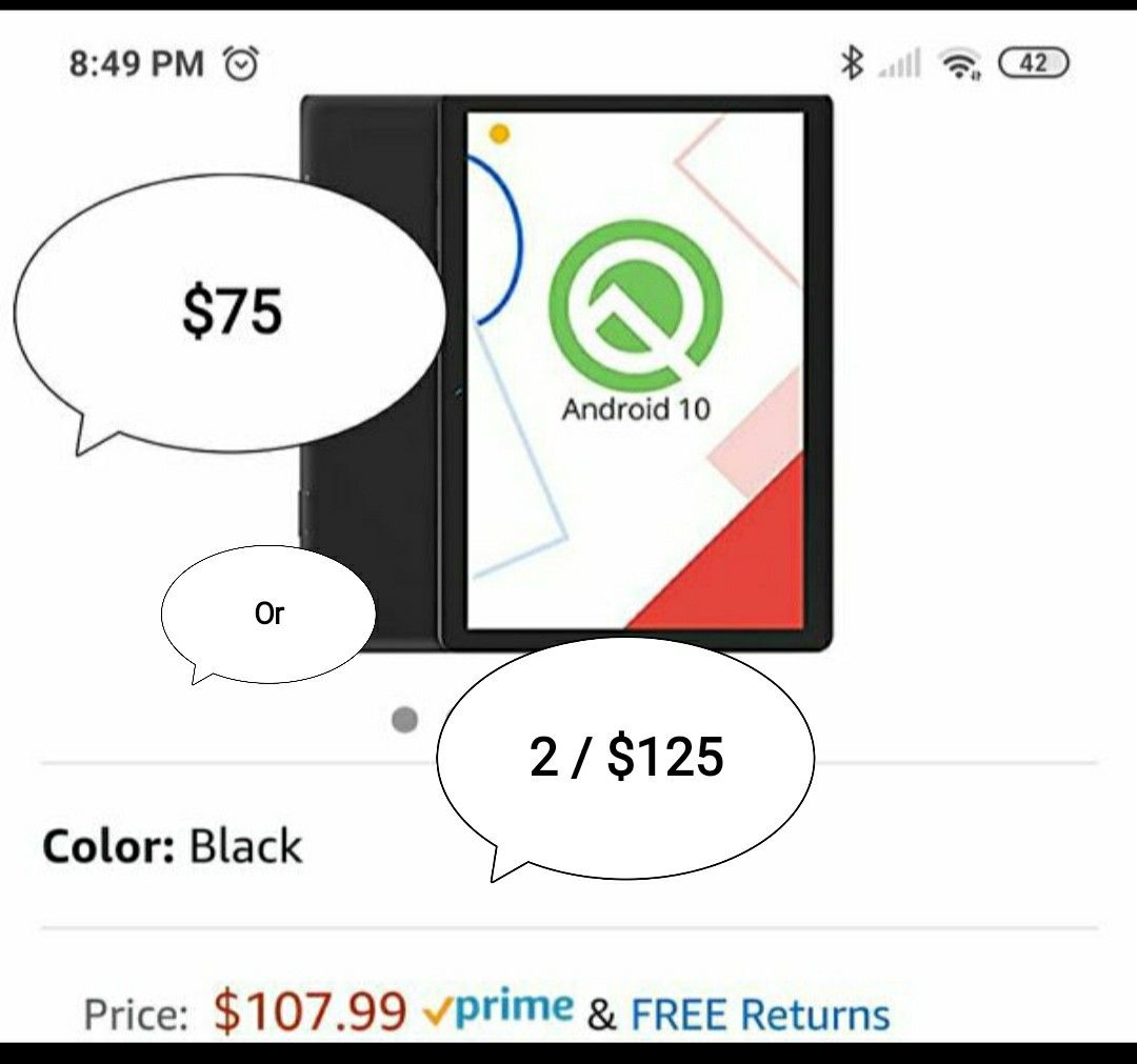 10 Inch Tablet, Android 32GB Bluetooth Wi Fi Black,All Products : American Fashion Style Bags On Sale