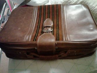 Vintage leather suitcase