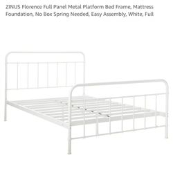 Full Size Bed Frame And Mattress Set (used)