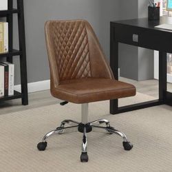 **SALE** Contemporary Office Chair In Brown Leatherette! Best Prices!
