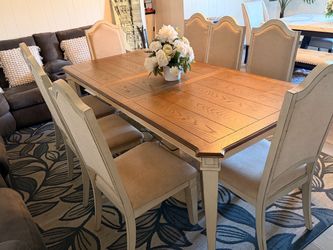 Dining table with 8 chairs
