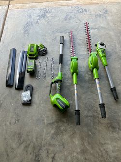 Green Works 40 Volt Branch/ Shrub Combo Trimmer