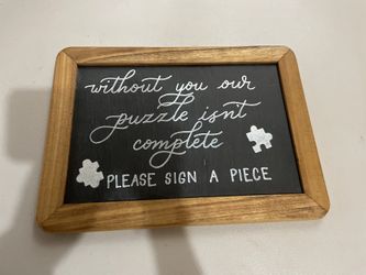 Wedding Sign For Puzzle “Guest Book”