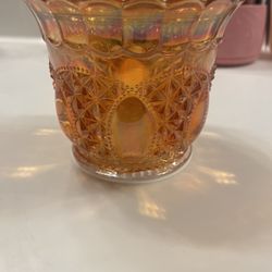 Imperial Glass Marigold Carnival Glass Candy Jar