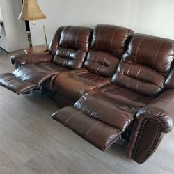 Leather Coach Recliner