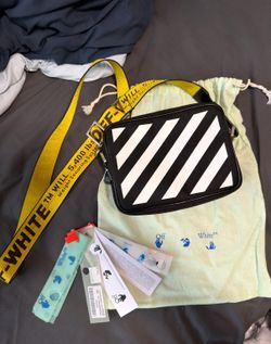 Off white cross body nylon bag