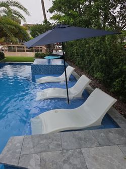Inside pool lounge chairs