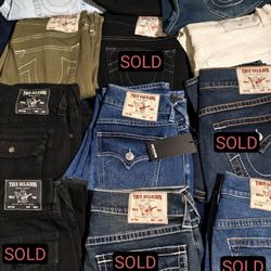 True Religion Jeans and shirts For Men. 