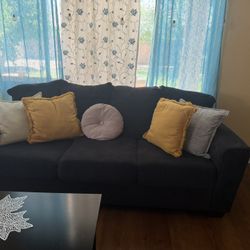 King Size Bed With IKEA Mattress And Ashley Sofa 