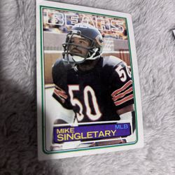 Mike Singletary #38 Football Card 