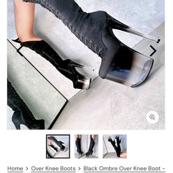 Hella Heels Over The Knee Platform Heel