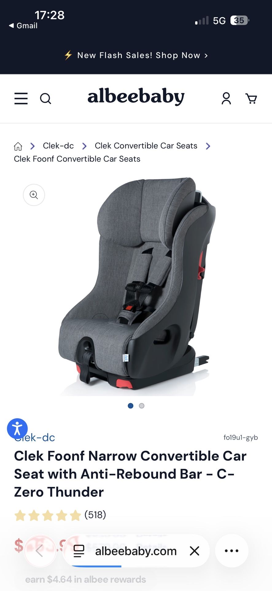 Clek Foonf Car seat