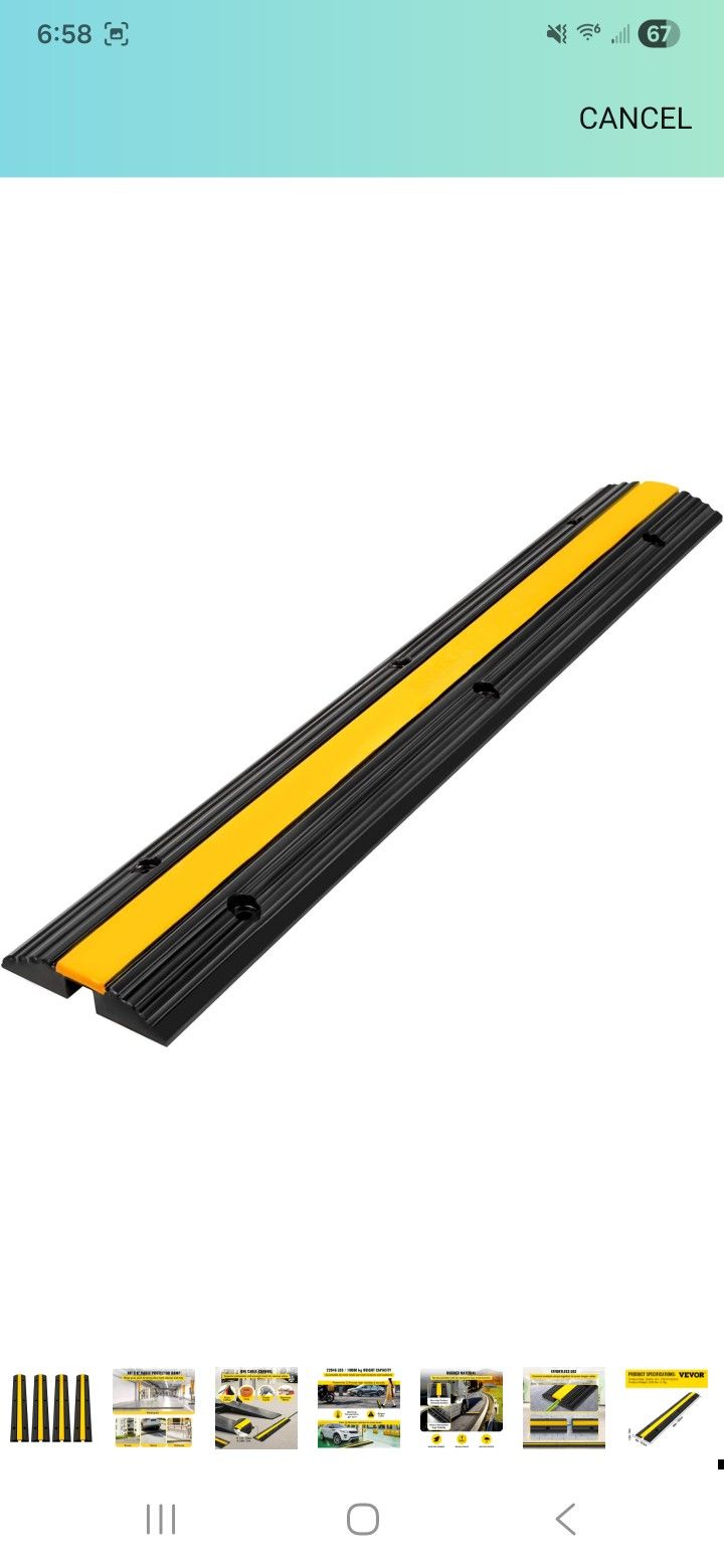 Venvor 2 Pack 1 Channel Cable Protector Ramp