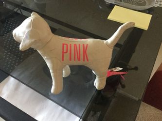 Pink white dog toy