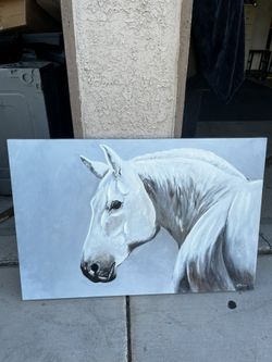 White Horse Picture Frame
